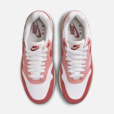 Style No. DZ2628-103 Color: Sail/Cedar/Red Stardust/Coconut Milk Meet the leader of the pack. Walking on clouds above the noise, the Air Max 1 blends timeless design with cushioned comfort. Sporting a fast-paced look, wavy mudguard and Nike Air, this classic icon hit the scene in ‘87 and continues to be the soul of the franchise today. Mixed materials add durability that's made for everyday wear and city life. Originally designed for performance running, the visible Max Air unit provides all-day Air Max 90 Women, Icon Profile, Shoes 2021, Air Shoes, Nike Models, Nike Air Shoes, Air Max Shoes, Nike Air Max For Women, Air Max Women