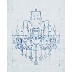 Chandelier Draft I Poster Print - Ethan Harper-VARPDX94085Z Image 1 Textile Inspiration, Drawing Prints, Lamp Shades, Architecture Drawing, Wrapped Canvas Art, Art Sur Toile, Print On Canvas, Find Art, Natural Color