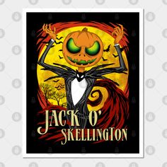 jack o'skellingon halloween sticker with an image of the jack o'lantern