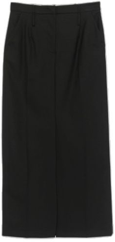 Classic Workwear Skirt With Belt Loops, Classic Office Skirt With Belt Loops, Black Pencil Skirt For Formal Occasions, Black Pencil Maxi Skirt For Office, Classic Black Maxi Skirt For Work, Black Formal Pencil Skirt, Black Long Pencil Skirt For Formal Occasions, Full Length Lined Pencil Skirt For Work, Lined Workwear Pencil Skirt