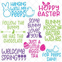 easter svg cut files for cricut, silhouettes and other cutting machines