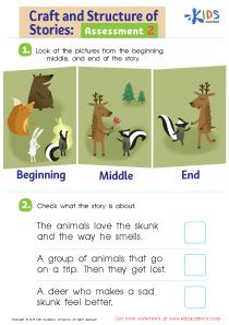 an animal story worksheet for kids to learn how to read and understand animals