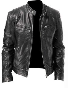 Terrible item Totally nothing remotely like item in picture and a very poor quality item. Diagonal Zipper Jacket, Vintage Cafe Racer, Pu Jacket, Leather Jacket Style, Pu Leather Jacket, Zippered Cardigan, Men's Leather Jacket, Real Leather Jacket, Motorcycle Leather