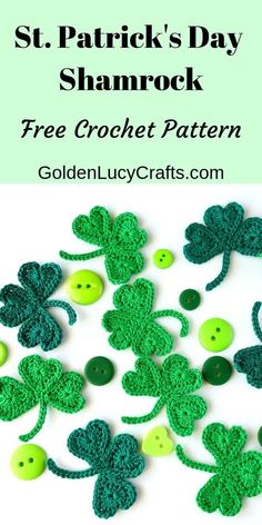 st patrick's day shamrock crochet pattern