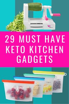 Easy keto tips, tricks and kitchen gadgets to make meal planning simple for beginners. 29 of the best keto gadgets for food storage and food prepping to make your weight loss journey fun and successful.    Via MommyOfManyHats.com Simple Keto, Keto Diet For Beginners, Stay In Shape