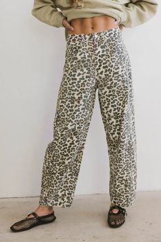 Lisette Barrel Jean in Leopard Wide Legged Jeans, Barrel Jeans, Maxi Outfits, Layered Sweater, Summer 2025, Denim Accessories, Dresses By Length, Loungewear Sets, Denim Jumpsuit