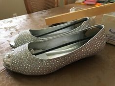 Wedding Shoes Sandals, Davids Bridal Bridesmaid, Davids Bridal Wedding Dresses, Bridal Wedding Shoes, Bridesmaid Dress Sizes, Wedding Dress Sizes, Silver Sparkle, Open Toe Shoes, Silver Heels