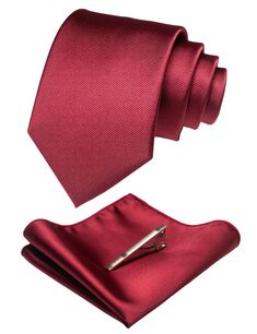 PRICES MAY VARY. Material: jacquard woven silk blend, texture is silky smooth soft. Size:3.15 inches (8cm) wide and 58 inches(147cm) long;Handkerchief 10 inches x 10 inches(25cm x 25cm), Tie Clip: 2.32inches(5.9cm) Package include:Necktie+Pocket Square+Tie Clip High Quality Assurance: 1200 careful stitches make your necktie heavy weighted and elastic. Easy to tie a beautiful knot. Refund: You can apply for a refund if you are not satisfied We are a professional tie manufacturer.We focus on ties Burgundy Pocket Square, Successful Men, Business Party, Steam Iron, Jacquard Weave, Tie And Pocket Square, Quality Assurance, Pocket Square, Tie Clip