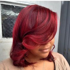 Red Hair Black Woman, Charlie Baltimore, Med Haircuts, Red Hair Light, Burgundy Natural Hair, Deep Red Hair, Natural Hair Haircuts, Braided Hairstyles For Black Women Cornrows, Dyed Red Hair