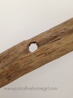 a piece of wood with a hole in it