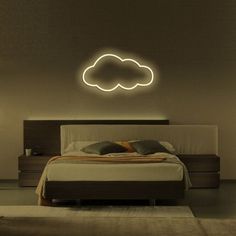 Light up your home with cloud Neon Sign , custom neon sign with name letters number logo photo and any TEXT of your own idea. Size:20 inches to 60 inches for option Light Color: More than 10 popular colors for choose Neon strip color when light off: Same as light on Acrylic Backing:Cut to shape Acrylic Backing Color: Transparent Plug: USA/CAN,UK,EU,AUS/NZ for option Indoor use If you need custom neon sign ,please send me below information, I will Aesthetic Led Signs, Light Shapes On Wall, Big Neon Signs Bedroom, Home Decor Led Lights, Led Lights Signs Neon, Led Writing Lights Bedroom, Home Neon Light, Neon Wall Sign Bedroom, Cloud Neon Light