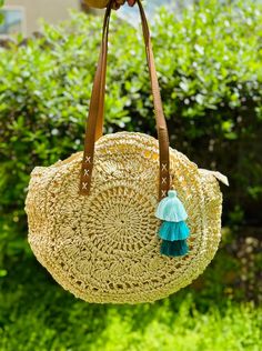 Spring Isla Beach Bag - DressbarnHandbags & Wallets Bohemian Beige Beach Bag With Woven Leather, Bohemian Beige Leather Woven Beach Bag, Bohemian Woven Leather Shoulder Bag For Vacation, Beige Crochet Bag With Tassels For Travel, Beige Beach Bag With Tassels For Vacation, Bohemian Beige Straw Bag With Tassels, Bohemian Straw Bag With Tassels, Bohemian Straw Bag With Tassels For Daily Use, Beige Bohemian Straw Bag With Tassels