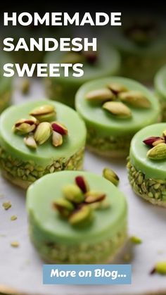 Homemade Sandesh Sweets Eid Treats, Coconut Barfi Recipe, Indian Mithai, Easy Indian Dessert Recipes, Easy Indian Dessert, Homemade Vegetable Broth, Cheescake Recipe, Diwali Ideas