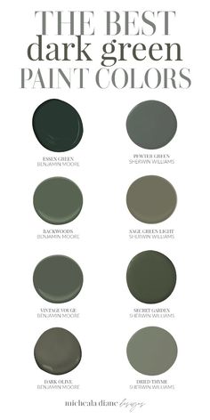 the best dark green paint colors