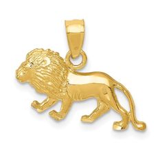 Crafted With Precision, The 10k Gold Diamond-Cut Lion Pendant Is An Exquisite Piece That Embodies Strength And Elegance. Measuring 0.59 X 0.79 Inches, This Pendant Is The Perfect Size To Make A Statement Without Being Overwhelming. With A Weight Of Just 1.01 Grams, It Is Lightweight Yet Sturdy, Ensuring Comfort And Durability. The Diamond-Cut Technique Used In Its Design Enhances Its Brilliance, Capturing Light Beautifully To Create A Shimmering Effect. This Pendant Is Ideal For Anyone Looking T Lion Pendant Gold, Engraved Cross, Lion Pendant, Gold Lion, Gift Sets For Women, Bow Jewelry, Braided Leather Bracelet, Rose Jewelry, Yellow Gold Pendants