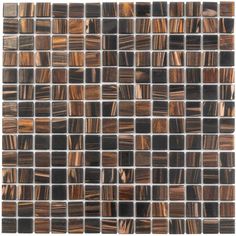 a brown and black mosaic tile pattern