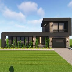 Modern Minecraft Building Ideas, Maincraft Ideas Houses, Modern Mc House, Minecraft Builds Modern, Modern Build Minecraft, Minecraft Building Modern, Mincraft Mansions Ideas House, Cute Modern Minecraft Houses, Modern House Ideas Minecraft