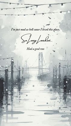 an image of a bridge in the rain with a quote on it that says, i just need to be brave