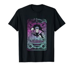 PRICES MAY VARY. Officially Licensed Disney Villains Apparel 20PRDV00009B-001 Lightweight, Classic fit, Double-needle sleeve and bottom hem Disney Evil Queen, Disney Apparel, Snow White Evil Queen, Disney Queens, Wishlist 2024, Disneyland Shirts, Queen Tshirt, Disney Colors, Disney T