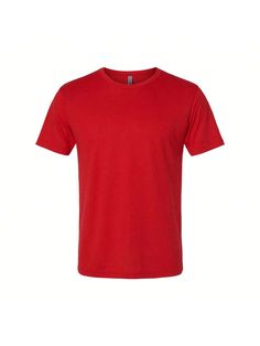 4.2 oz./yd, 50/25/25 polyester/combed ringspun cotton/rayon, 32 singles. Fabric laundered. Set-in 1x1 triblend baby rib collar. Side seams. Tear away label.Unisex Triblend T-Shirt (Red) Red    Fabric   Non-Stretch  Men Clothing, size features are:Bust: ,Length: ,Sleeve Length: Red Soft-washed Cotton T-shirt, Soft-washed Red Cotton T-shirt, Basic Tri-blend T-shirt, Basic Solid Tri-blend T-shirt, Basic Solid Color Tri-blend T-shirt, Solid Tri-blend Cotton T-shirt, Red Fabric, Men Clothing, All Fashion