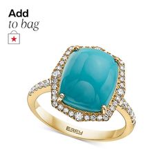 in stock Turquoise Diamond Ring With Center Stone, Luxury 14k Yellow Gold Turquoise Ring, Elegant Yellow Gold Turquoise Ring With Gemstone Accents, Elegant Turquoise Diamond Ring, Formal Fine Jewelry Turquoise Ring With Accent Stones, Fine Jewelry Turquoise Ring With Diamond Accents, Elegant Diamond Turquoise Ring For Anniversary, Formal Fine Jewelry Turquoise Diamond Ring, Elegant Turquoise Diamond Ring For Anniversary