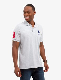 BIG LOGO POLO SHIRT - U.S. Polo Assn. Number Three, Modern Wardrobe, Teal Blue, Navy And White, Fabric Care, Men's Polo Shirt, White And Black, Polo Ralph Lauren, Polo Shirt