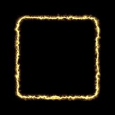 a square frame made out of fire on a black background