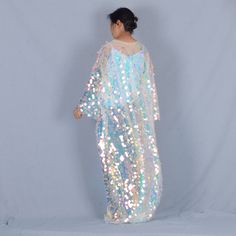 Welcome to my shop, I am in China. It will need around 30 days for international orders. Please consider the time when placing order. Sequin bohemian kimono,perfect for a casual day out. Material: mesh, sequins Choose the body length Body length:50 inches（127cm） Can shorten the length as your request Shoulder width: 27.5 inches(70cm) Waist width: 27.5 inches（70cm） Sleeve length:13.7 inches（35cm） CARE: Wash gently by hand in cold water. Single wash. Don't press! Hang to dry. My Mom model is 5.25 Sequin Dress For Summer Festivals, Sequin Dress For Festival And Party Season, Iridescent Sequin Fabric For Summer, Iridescent Sequin Fabric For Spring, Spring Party Kimono In Maxi Length, Party Kimono For Spring In Maxi Length, Bohemian Spring Party Kimono, Sequined Maxi Dress For Festivals, Bohemian Sequin Dresses For Festivals