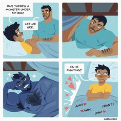 comic strip with an image of a man laying in bed and talking on the phone