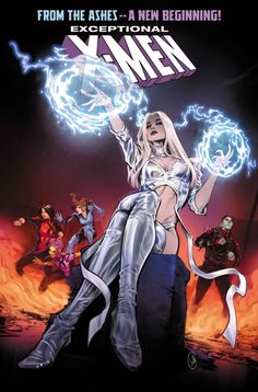 the cover to x - men comic book, featuring an image of a woman holding a light