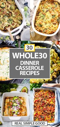 whole 30 dinner casserole recipes that are easy to make and delicious for the whole family