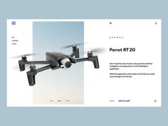 an image of a black and white photo of a dji parrot rt 2 0