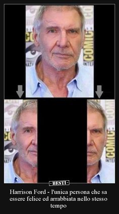 an older man with white hair and beards is shown in three different pictures, including the