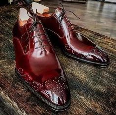 Men's Handcrafted Burgundy Leather Oxford Whole-Cut Brogue Lace Up Sho – Venum Star Burgundy Wingtip Dress Shoes With Red Sole, Semi-formal Wingtip Oxfords With Red Sole, Burgundy Business Shoes With Round Toe, Brown Wingtip Oxfords With Red Sole, Burgundy Wingtip Oxfords With Brogue Detailing, Mens Business Shoes, Shoes Formal, Brogues Men, Oxford Brogues