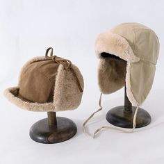 eBay  This item is for 1 X trapper hat. Men Winter Warm Russian Trapper Hat Faux Fur Earflap Aviator Cap Windproof Solid Material: polyester Lining Material: polyester Color: khaki, brown, black, dark grey Size: hat circumference 22-23.2 inch / 56-59cm Winter Hat For Men, Men Hair Accessories, Aesthetic Hats, Russian Winter Hat, Fur Hat Men, Trapper Hat Men, Cheap Streetwear, Aviator Cap, Russian Hat