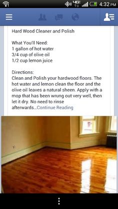 the floor is clean and ready to be used in this home improvement project, with instructions for