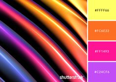 the color scheme for an iphone wallpaper is shown in multiple colors, including pink, yellow and blue