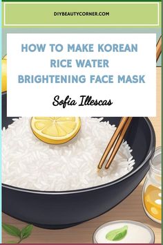 Learn the art of creating a Korean Rice Water Brightening Face Mask effortlessly. Discover the joy of making your own custom face masks at home. Unleash the power of carefully selected ingredients that cater to your unique skin type and address your individual concerns. Dive into a world of beauty and self-care with this DIY mask! Diy Paper Face Mask Skin Care, Overnight Rice Mask For Face, Diy Rice Mask For Face, Hydration Face Mask Diy, Face Mask Recipe Homemade Peel Off, Pore Mask Diy, Rice Water Mask For Face, Rice Mask For Face Recipe, Diy Rice Face Mask