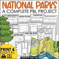 the national park's complete project is shown in this graphic file for students to use