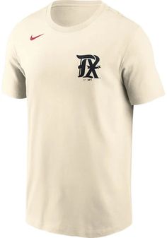 Nike Rangers City Connect Short Sleeve T Shirt Cotton Moisture-wicking T-shirt For Baseball Season, White T-shirt With Team Logo For Baseball Season, White Tops With Team Logo For Baseball Season, Baseball Season Cotton T-shirt With Moisture-wicking, Texas Rangers Shirts, Connect Logo, Rangers Shirt, Tee Outfit, Texas Rangers