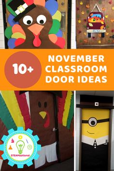 classroom door decorations for november and thanksgiving