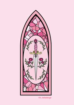 Bookish Illustration, Romantasy Books, Romantasy Book, Roses Illustration, Pink Stained Glass, Rose And Dagger, Creating A Bullet Journal, Art Apps