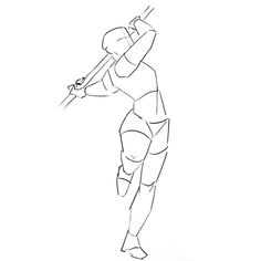 a drawing of a person holding a baseball bat in one hand and swinging at the ball