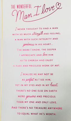 the wonderful man i love poem written in pink ink