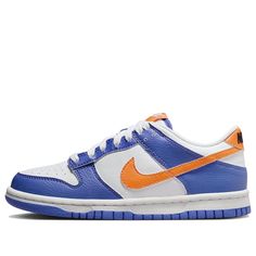 (GS) Nike Dunk Low 'Knicks' FN7783-400 Cute Nikes, Nike Dunk Low, Dunk Low, Nike Dunk, Stylish Sneakers, Skate Shoes, Nike Dunks, Big Kids