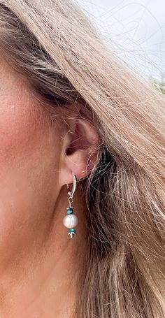 Turquoise Pierced Earrings For Wedding, Turquoise Pearl Drop Jewelry, Turquoise Earrings With Tiny Beads For Gift, Handmade Turquoise Dangle Pearl Earrings, Turquoise Pearl Dangle Earrings, Luxury Turquoise Earrings With Pearl Drop, Texas Cowboy Boots, Turquoise Heart Ring, Turquoise Silver Bracelet