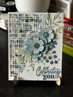 a close up of a card on a table