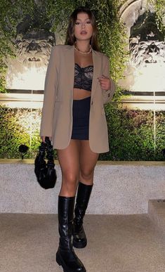 Elegantes Party Outfit, Outfits Night Out, Outfit Botas, Outfit Dinner, Fest Outfits, Paris Outfits, Looks Street Style, Night Out Outfit