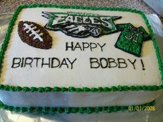 a birthday cake for a football fan