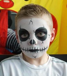 Kids Skeleton Face Paint, Kids Halloween Face, Face Painting Halloween Kids, Skeleton Face Paint, Halloween Makeup For Kids, Skeleton Face